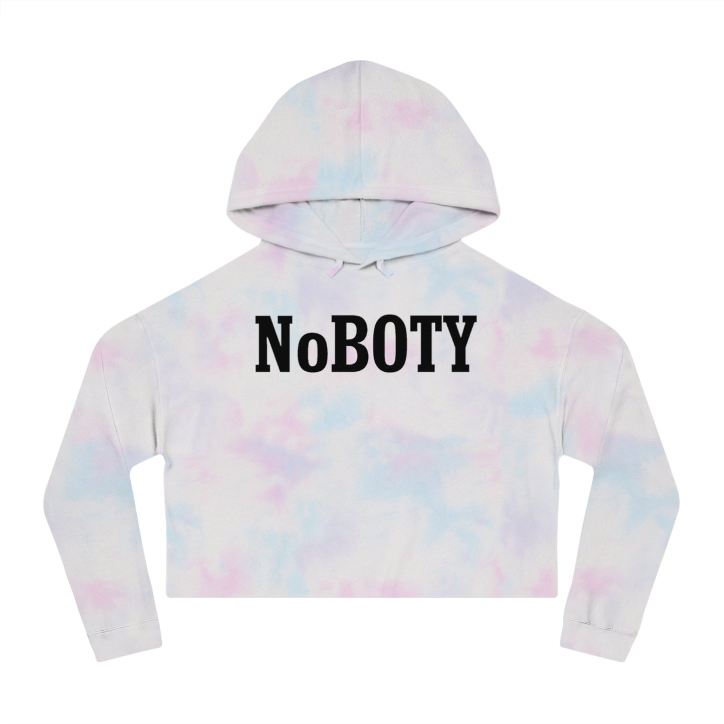 Cropped Hooded Sweatshirt with NoBOty Design, Trendy Casual Wear, Gift for Her, Cozy Layering Top, Perfect for Spring, Gym Style