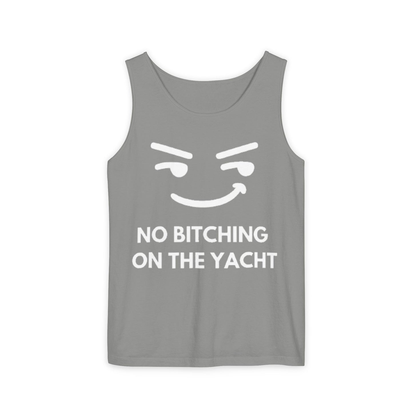 Unisex Garment-Dyed Tank Top, Relaxed Summer Top, Nautical Humor Shirt, Beach Party Attire, Sailing Gift