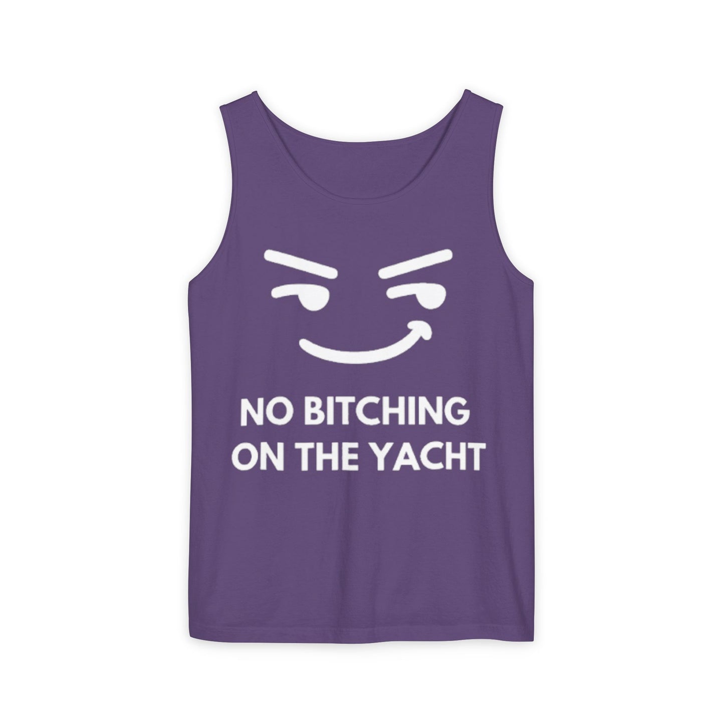 Unisex Garment-Dyed Tank Top, Relaxed Summer Top, Nautical Humor Shirt, Beach Party Attire, Sailing Gift