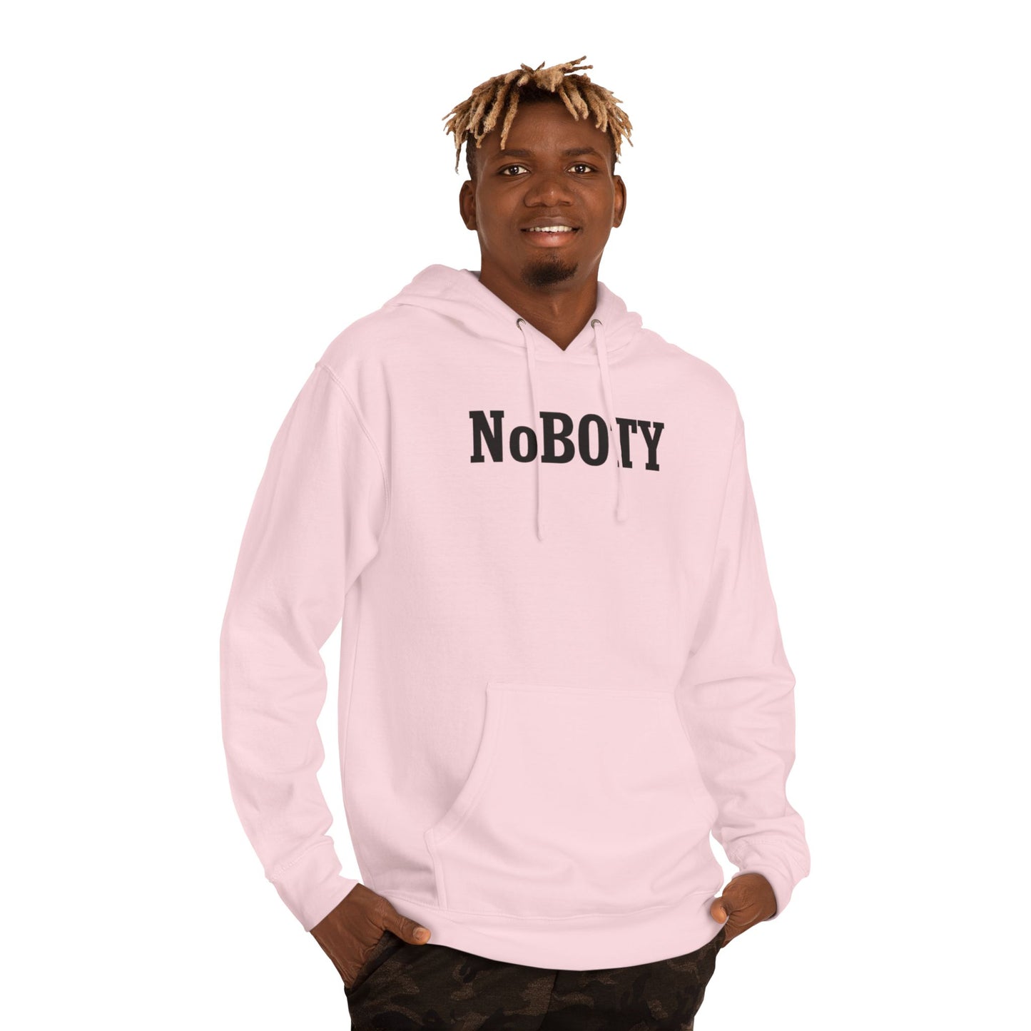 NoBOTY Unisex Hooded Sweatshirt, Casual Hoodie, Gift for Friends, Cozy Lounge Wear, Statement Sweatshirt, Everyday Wardrobe Essential