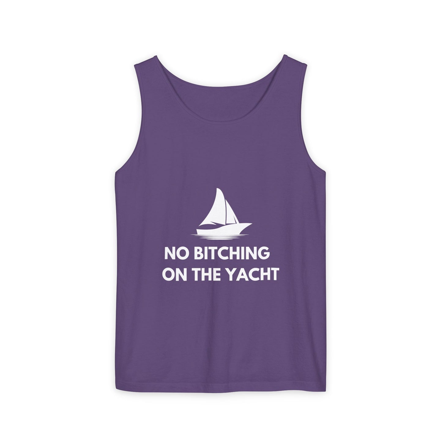 Unisex Garment-Dyed Tank Top, Relaxed Summer Top, Nautical Humor Shirt, Beach Party Attire, Sailing Gift