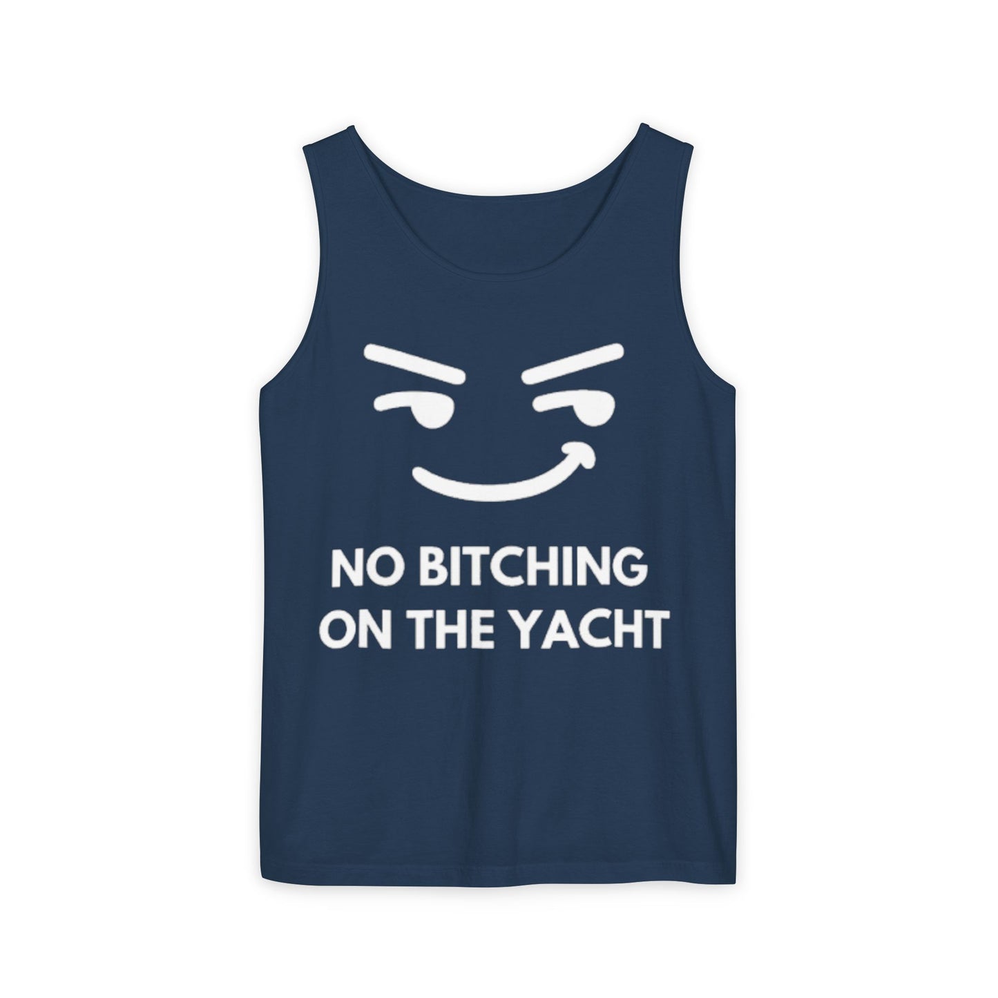 Unisex Garment-Dyed Tank Top, Relaxed Summer Top, Nautical Humor Shirt, Beach Party Attire, Sailing Gift