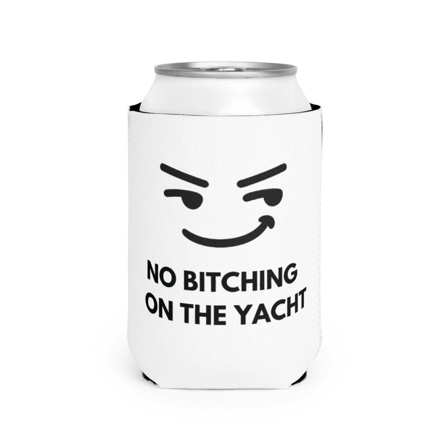 Nautical Can Cooler Sleeve - No Bitching on the Yacht, Beach Party Favor, Boat Accessory, Summer Fun, Vacation Essential