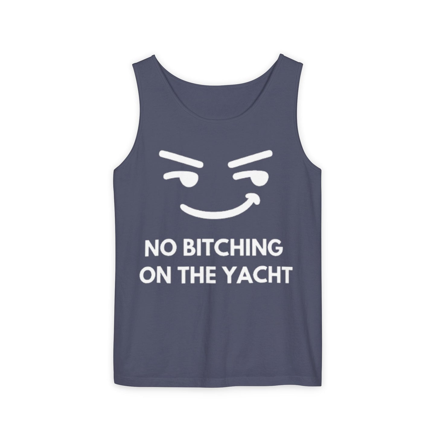 Unisex Garment-Dyed Tank Top, Relaxed Summer Top, Nautical Humor Shirt, Beach Party Attire, Sailing Gift