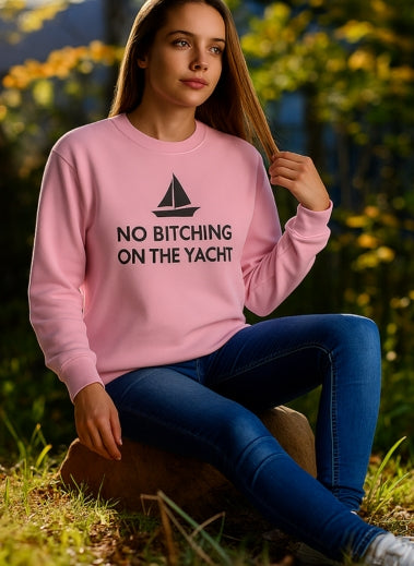No Bitching on the Yacht Long Sleeve Tee - Unisex Cotton Shirt for Nautical Lovers