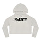 Cropped Hooded Sweatshirt with NoBOty Design, Trendy Casual Wear, Gift for Her, Cozy Layering Top, Perfect for Spring, Gym Style