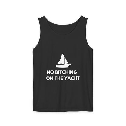 Unisex Garment-Dyed Tank Top, Relaxed Summer Top, Nautical Humor Shirt, Beach Party Attire, Sailing Gift