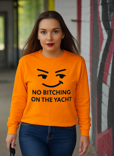 No Bitching on the Yacht Long Sleeve Tee - Unisex Cotton Shirt for Nautical Lovers